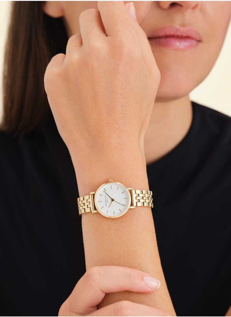 RoseField Rosefield Small Edit White Steel Gold Women Watch - 26WSG-267  - Image 2
