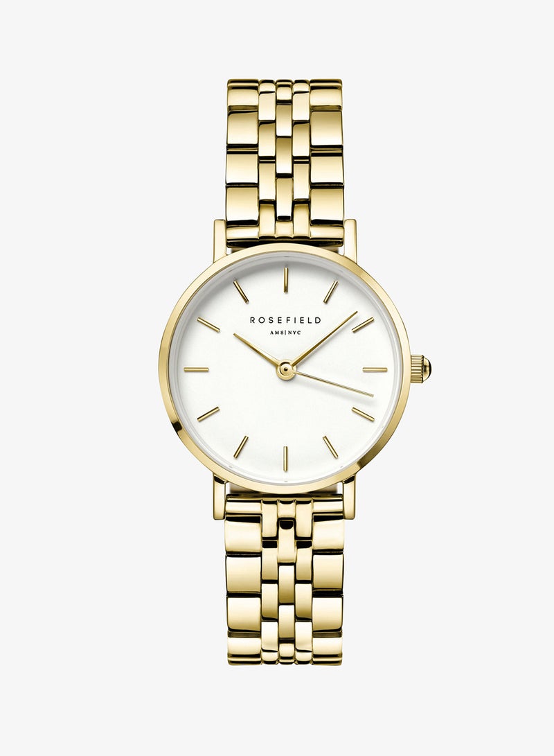 Rosefield Small Edit White Steel Gold Women Watch - 26WSG-267 - Image 1