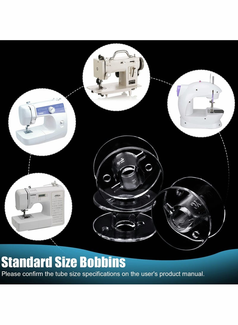 Empty Bobbin, Plastic Spool with Housing, Sewing Machine Spool with Storage Box for Sewing Machine Accessories (25 Pieces) - Image 5