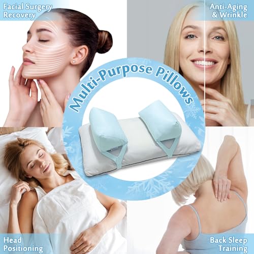 AOSSA Back Sleeper Beauty Pillow for Anti Aging Wrinkle Prevention Face Up Head Positioning Back Sleep Training Pillow Head Stabilizer Facial Eye Surgery Pillow Supports for Sleeping Upright - Image 5
