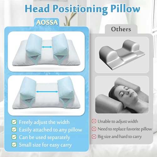 AOSSA Back Sleeper Beauty Pillow for Anti Aging Wrinkle Prevention Face Up Head Positioning Back Sleep Training Pillow Head Stabilizer Facial Eye Surgery Pillow Supports for Sleeping Upright - Image 4