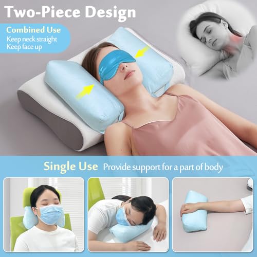 AOSSA Back Sleeper Beauty Pillow for Anti Aging Wrinkle Prevention Face Up Head Positioning Back Sleep Training Pillow Head Stabilizer Facial Eye Surgery Pillow Supports for Sleeping Upright - Image 3