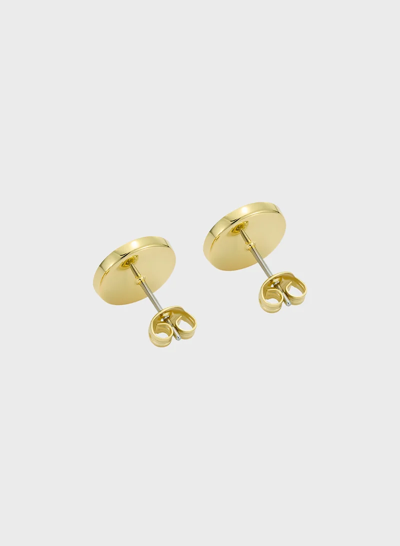 تيد بيكر Button Detail Stud Earrings
