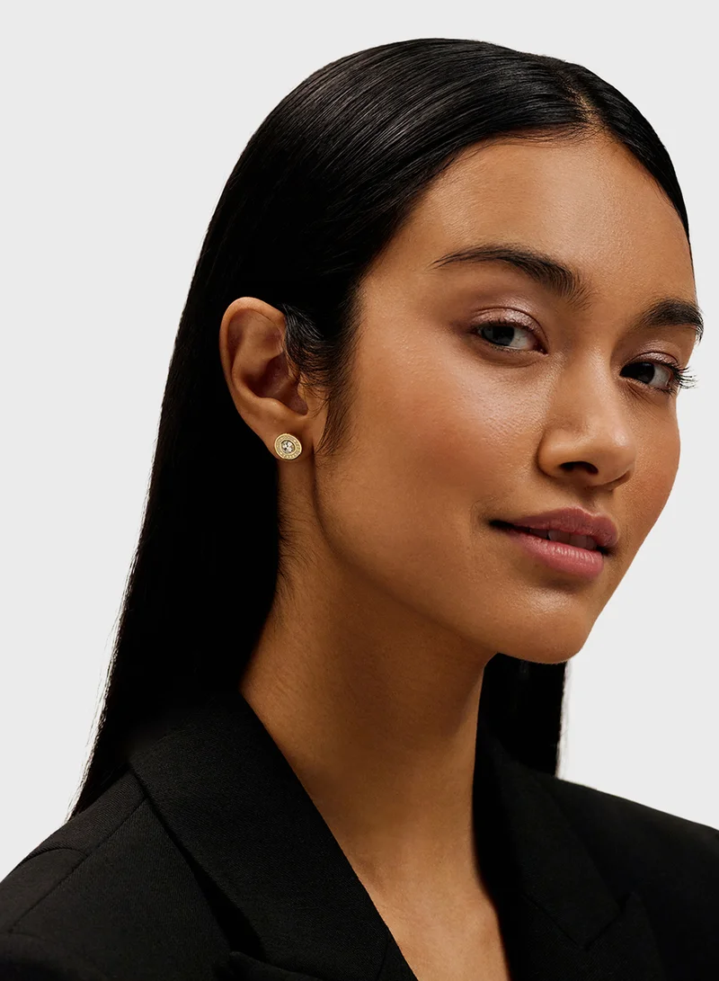تيد بيكر Button Detail Stud Earrings
