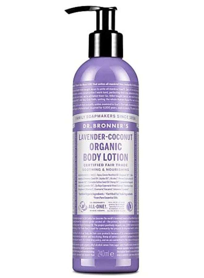 Dr. Bronner's Organic Body Lotion Lavender-Coconut 240ml - Image 1