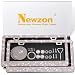 Newzon AB Bedazzled Crystal Car License Plate Cover 2 Pieces Color Bling License Plate Frames with High End Ribbon Gift Box Diamond Car Accessories with Coaster Rhinestone Ignition Ring for Women - Image 2