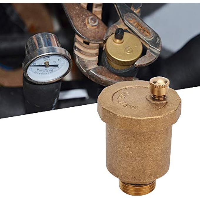 G1/2" AUTOMATIC VENTILATION VALVE, MALE THREAD AIR BLEED, THREADED EXHAUST, BRASS FOR BOILER - Image 1