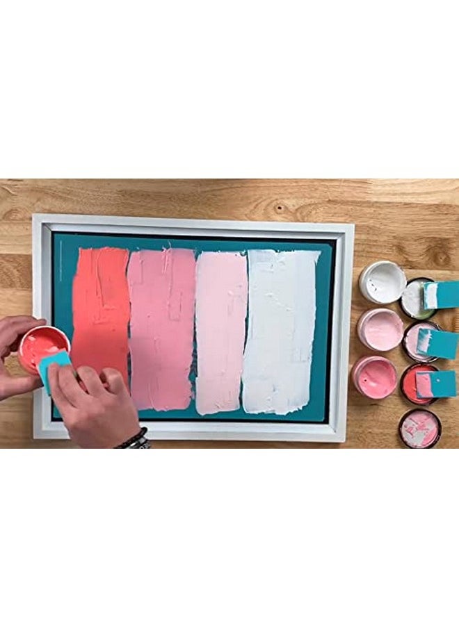 JAJADO - 2 Jars Black White Chalk Paste Paint And 2 Pcs Mini Squeegees 1.7Oz Chalk Paste Silk Screen Stencils For Crafts Reusable Adhesive Stencil Paint Fabric Paint On Wood Tshirt - Image 1