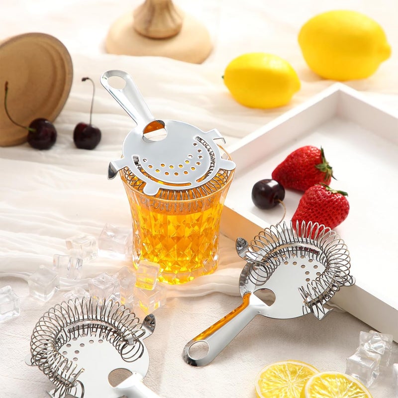 Funnymoom 27 Pack Cocktail Strainer 4 Prong Stainless Steel Bar Bartender Strainer 6 Inches Silver Bar Drink Tool for Bartenders and Mixologists - Image 3