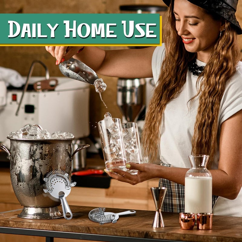 Funnymoom 27 Pack Cocktail Strainer 4 Prong Stainless Steel Bar Bartender Strainer 6 Inches Silver Bar Drink Tool for Bartenders and Mixologists - Image 5