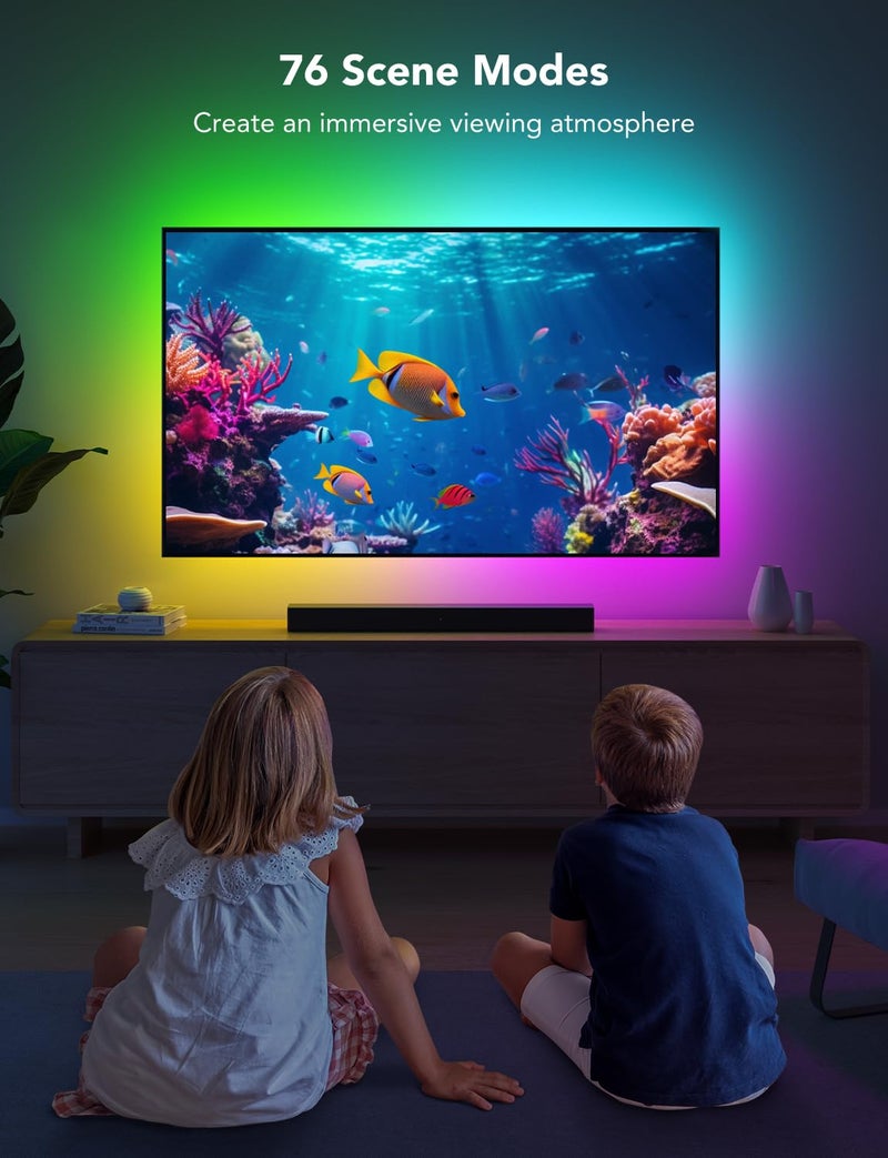 Govee TV LED Backlight Strip, RGBIC Smart LED Backlight for 40-50inch TVs, Music Sync, Wi-Fi Bluetooth & App Control, Works with Alexa & Google Assistant, 77 Scene Modes, Adapter - Image 3