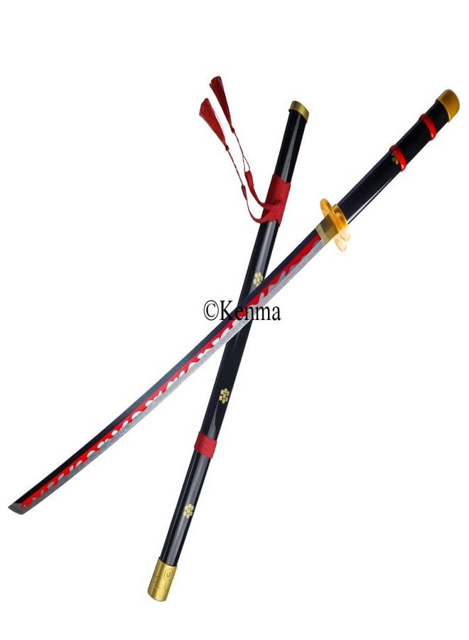 Kenma One Piece Rorono Zoro Yama Enma Black Wooden Sword Katana for Cosplay 105 Cms Wooden Katana Anime Accessory Toy Collectible - Image 2