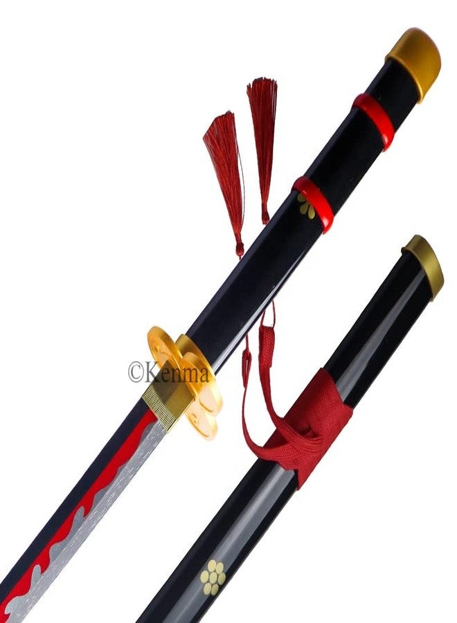 Kenma One Piece Rorono Zoro Yama Enma Black Wooden Sword Katana for Cosplay 105 Cms Wooden Katana Anime Accessory Toy Collectible - Image 4