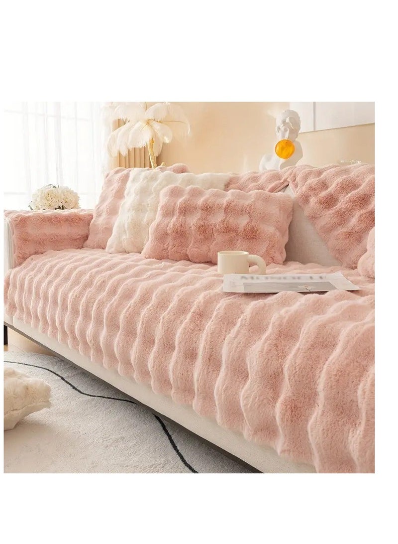 بيج رشاقته أفخم غطاء أريكة العالمي عدم الانزلاق أريكة حصيرة شتاء دافئ لينة أريكة منشفة الأريكة وسادة لغرفة المعيشة ديكور المنزل - Image 1