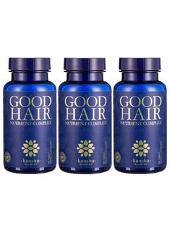 Good Hair Growth (3 Bottles) with DHT Blocker & Biotin for Longer, Stronger & Healthier Hair with Folic Acid, Saw Palmetto, Vitamins A,C,E Perfect Hair Growth for Men & Women