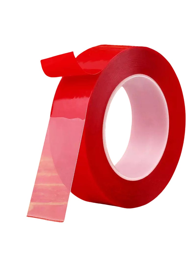 شريط لاصق مزدوج الجوانب 1 عبوة قوي أكريليك شفاف لاصق قوي مقاوم للماء قابل للإزالة شريط تثبيت مزدوج الجوانب لإصلاح السجاد ديكور المنزل والمكتب وديكور الجدران والحرف اليدوية وزجاج السيارة - Image 3