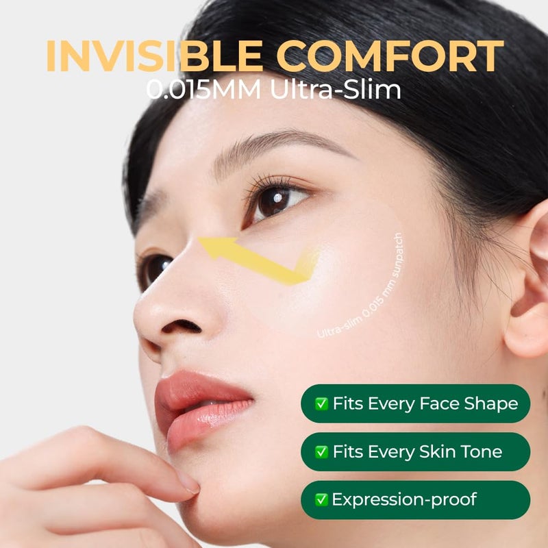 EASYDEW DW-EGF Peptide Clear Patch - Outdoor UV Block Ultra-Thin Transparent Sun Patches for Golf, Riding, Hiking, Driving - Adenosine, Glutathione, Hydrolyzed Collagen, 4 Packs - Image 3