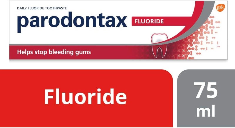 Parodontax معجون أسنان بارودونتكس بالفلورايد لثغور النزيف، 75 مل