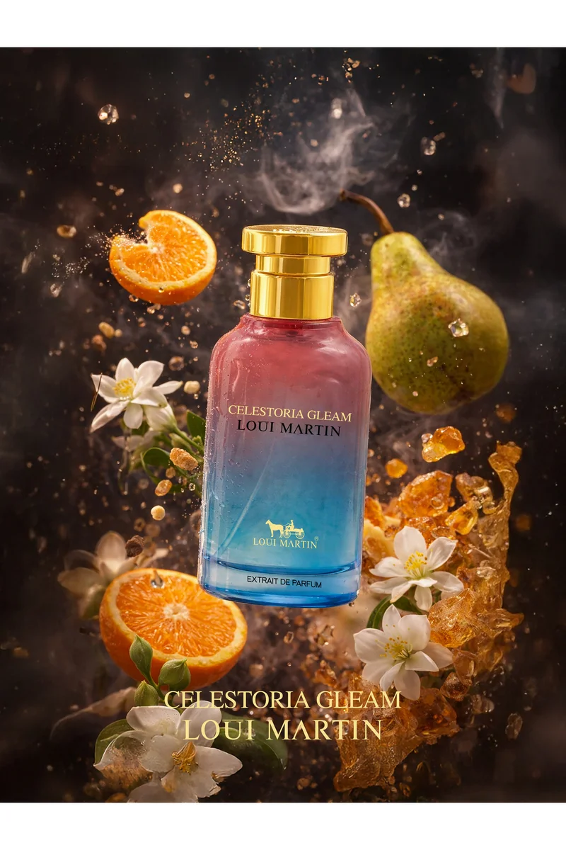 Loui Martin Celestoria Gleam Extrait de Parfum 100ml | Mandarin, Citrus & Pear | Musk, Ambrette & Benzoin