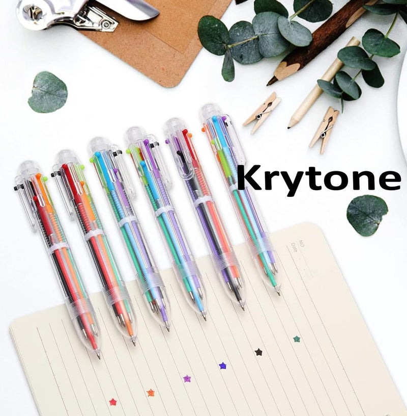 KRYTONE.Fx® 8 IN 1 Pack 0.5mm Multicolor Ballpoint Pen 8-Color Retractable Ballpoint Pens Set of 1 Piece - Image 5
