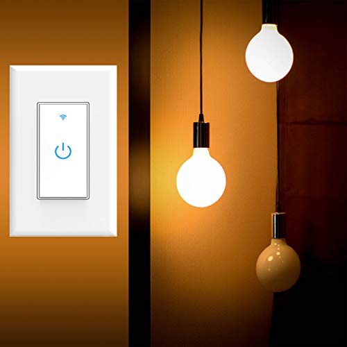 Lesim Smart Light Switch, WiFi Switch Touch Wall Switch 1 Gang, Compatible with Alexa Google Home - Image 5