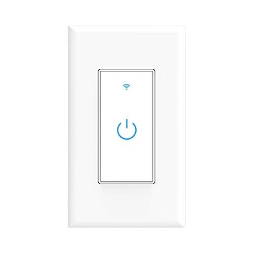 Lesim Smart Light Switch, WiFi Switch Touch Wall Switch 1 Gang, Compatible with Alexa Google Home - Image 1