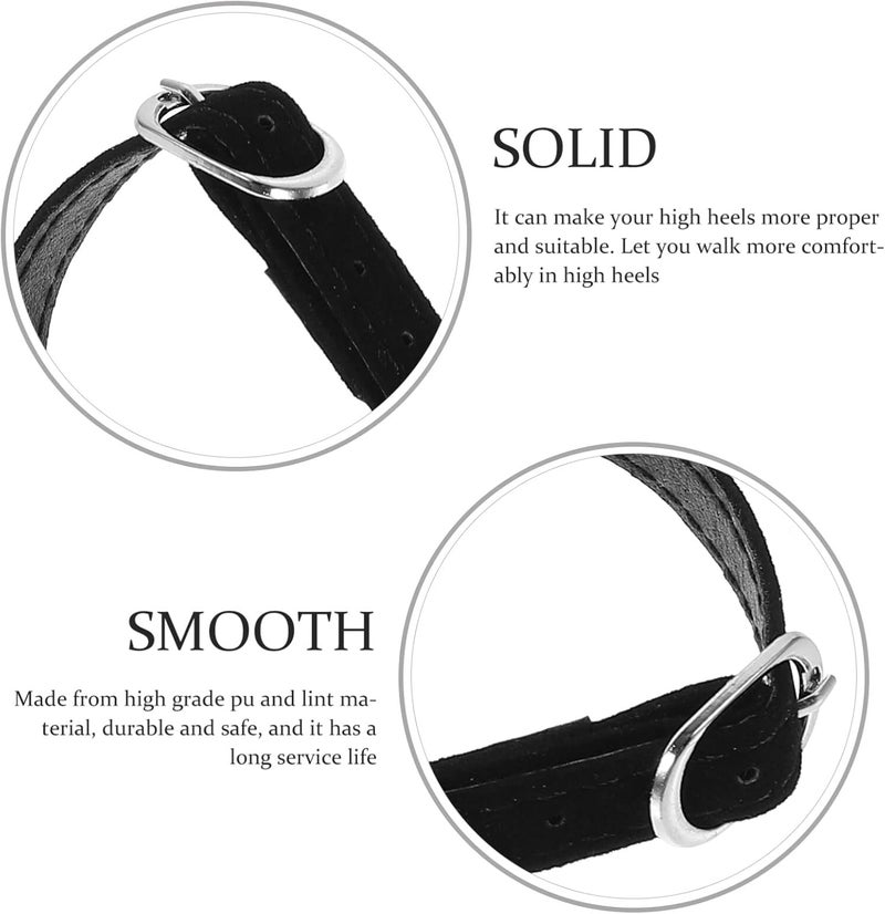 كلاراكو كلاركوا قطعتان من أربطة الكعب العالي ونصائح الكعب للنساء وأشرطة الكاحل وأغطية الكعب للكعب العالي ونصائح استبدال الكعب العالي وكعب للنساء أحذية بكعب عالٍ للنساء وإبزيم مرن من الفلانيل وربطة عنق - Image 2