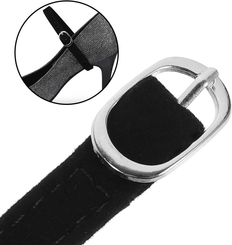 كلاراكو كلاركوا قطعتان من أربطة الكعب العالي ونصائح الكعب للنساء وأشرطة الكاحل وأغطية الكعب للكعب العالي ونصائح استبدال الكعب العالي وكعب للنساء أحذية بكعب عالٍ للنساء وإبزيم مرن من الفلانيل وربطة عنق - Image 4