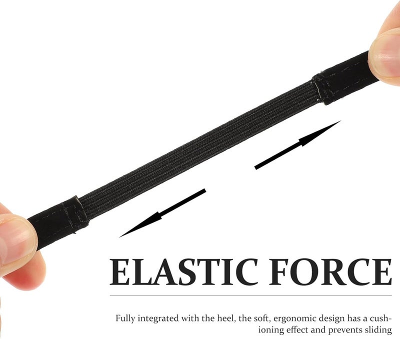 كلاراكو كلاركوا قطعتان من أربطة الكعب العالي ونصائح الكعب للنساء وأشرطة الكاحل وأغطية الكعب للكعب العالي ونصائح استبدال الكعب العالي وكعب للنساء أحذية بكعب عالٍ للنساء وإبزيم مرن من الفلانيل وربطة عنق - Image 3