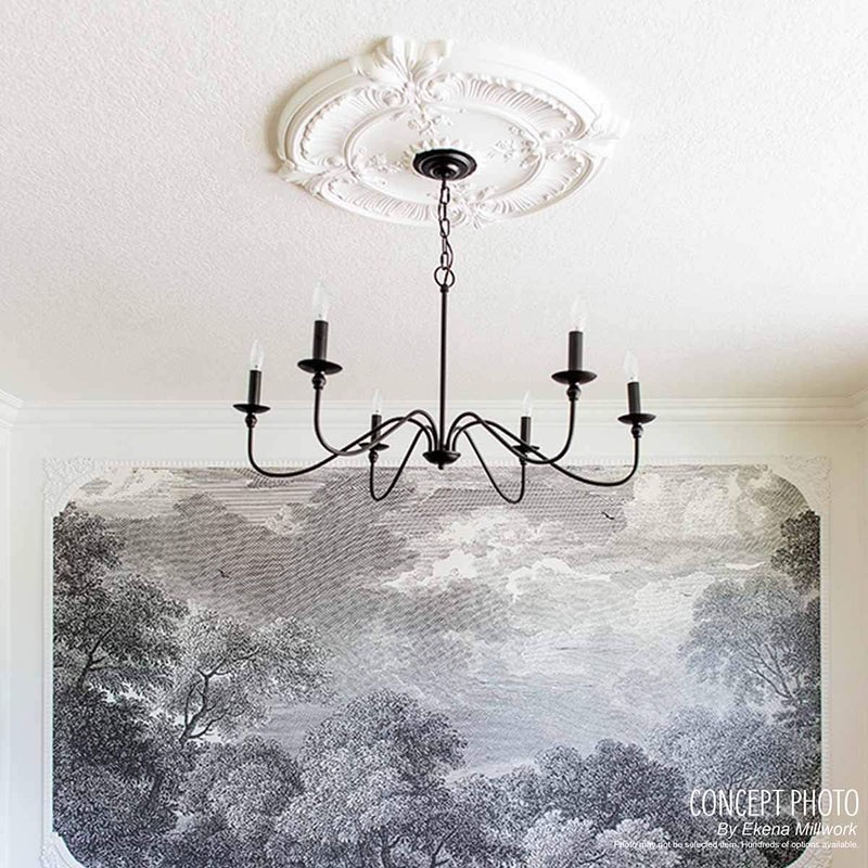 Ekena Millwork CM18RLGLS Riley Ceiling Medallion fits Canopies up to 4 5/8, Gold - Image 5