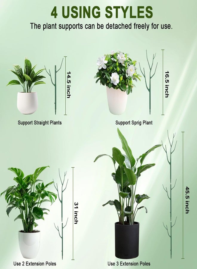 Qaobo 5 Pack Stackable Plant Support Stakes, Climbing Plant Support Structures for Monstera, Pothos, Philodendron Garden Plant Stakes for Indoor Outdoor Plants - Image 3