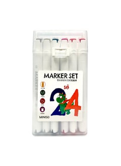 Miniso Washable Dual-head Marker Set (24 Colors) 