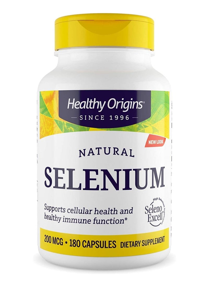 Healthy Origins - Selenium, 200 mcg (Seleno Excell ) - Supports cellular health and healthy immune function- 180 Capsules - Image 1