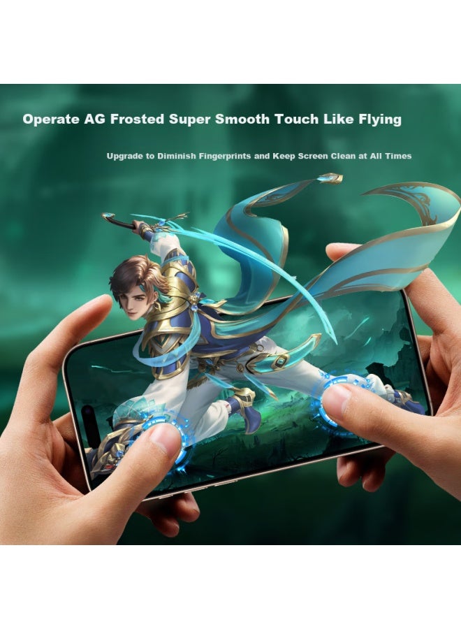 Bosqing Ag Matte Eye Protection Film For Apple 16pro Max Tempered Glass Blue Light Blocking Iphone 16pro Max Screen Protector Anti-glare Anti-drop Anti-fingerprint Full Coverage Anti-reflective - Image 2
