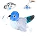 Migipaws Interactive Flapping Bird Cat Toys with Rod clamp Elastic String and Catnip Automatic Chirping Toys for Indoor Cats to Chase Hanging Feathers for Kitten to Self PlayRechargeableBlue - Image 3
