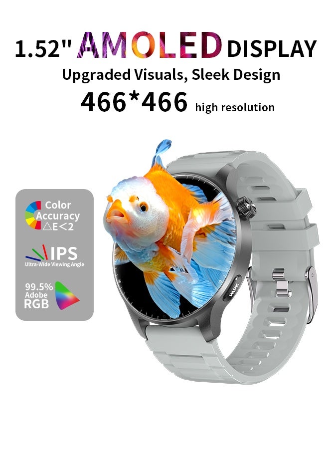 WAPIK Korean Brand ST50 GPS Smartwatch with Built-in Dual Satellite Positioning, AMOLED Display, Bluetooth Calling, Altimeter, 110+ Sports Modes, IP68 Waterproof, Compatible with Android & iOS - Image 3