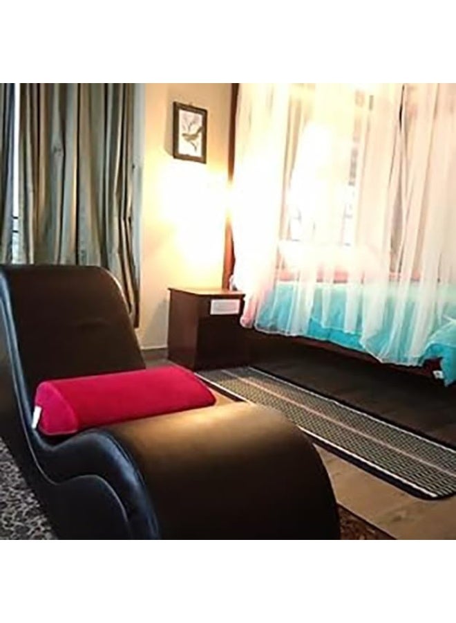 Poppins HOME S-Shape Love Sofa Modern Loveseats Yoga Chaise lounge With Center cushion (Orange) - Image 5