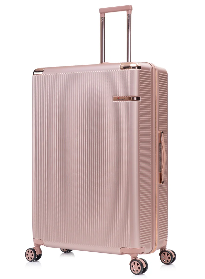 SENATOR Hard Case Trolley Luggage Set For Unisex ABS Lightweight 4 Double Wheeled Suitcase With Built In TSA Type lock A5123 Set Of 4 Rose Gold