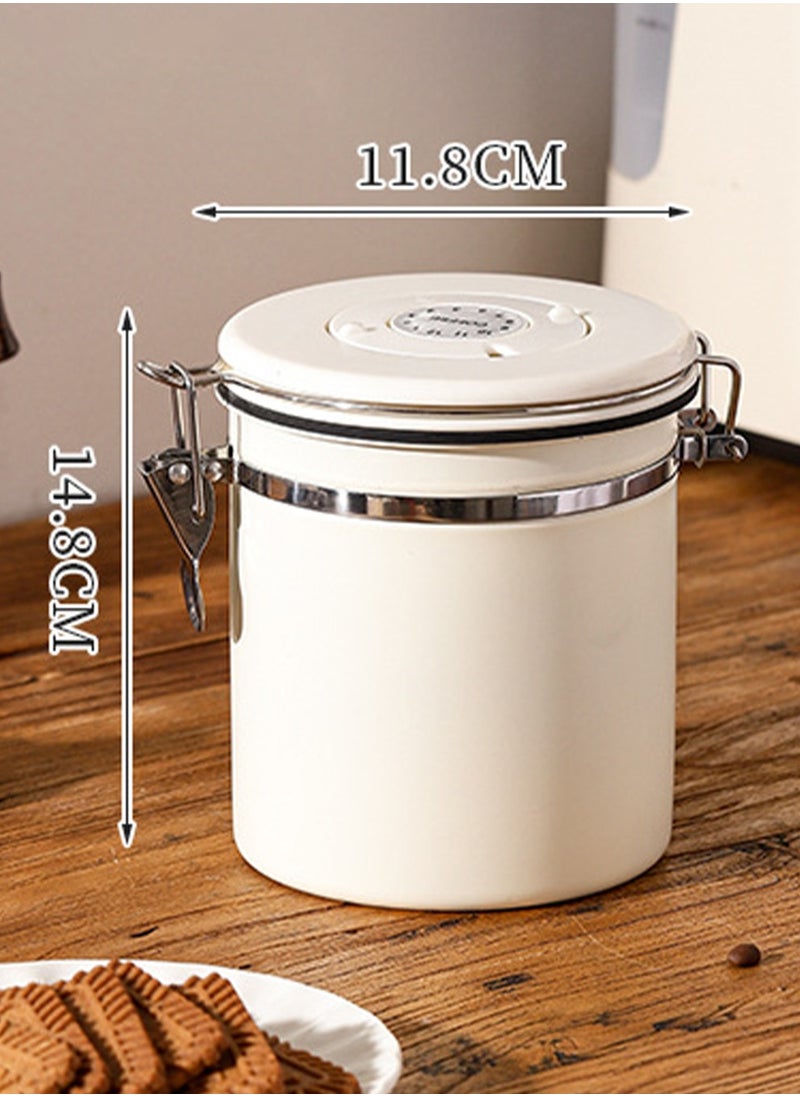 1.5L Capacity Coffee Canister Airtight Coffee Container Stainless Steel Coffee Bean Storage Container with Scoop Coffee Canister for Beans Grounds Sugar Flour Tea Cereal Beige - pzsku/Z396B9BECE0C70BB8A70DZ/45/_/1730344289/a439dcc9-3b2f-4907-8f94-8126b32e695b