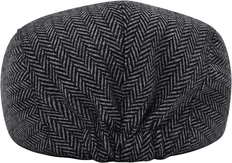 STARANCE Men's Flat Cap Wool Tweed Driving Irish Newsboy Hat - Image 5
