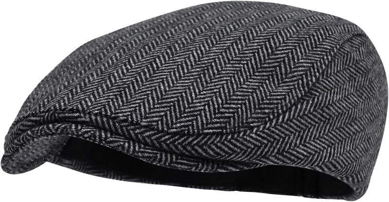 STARANCE Men's Flat Cap Wool Tweed Driving Irish Newsboy Hat - Image 2