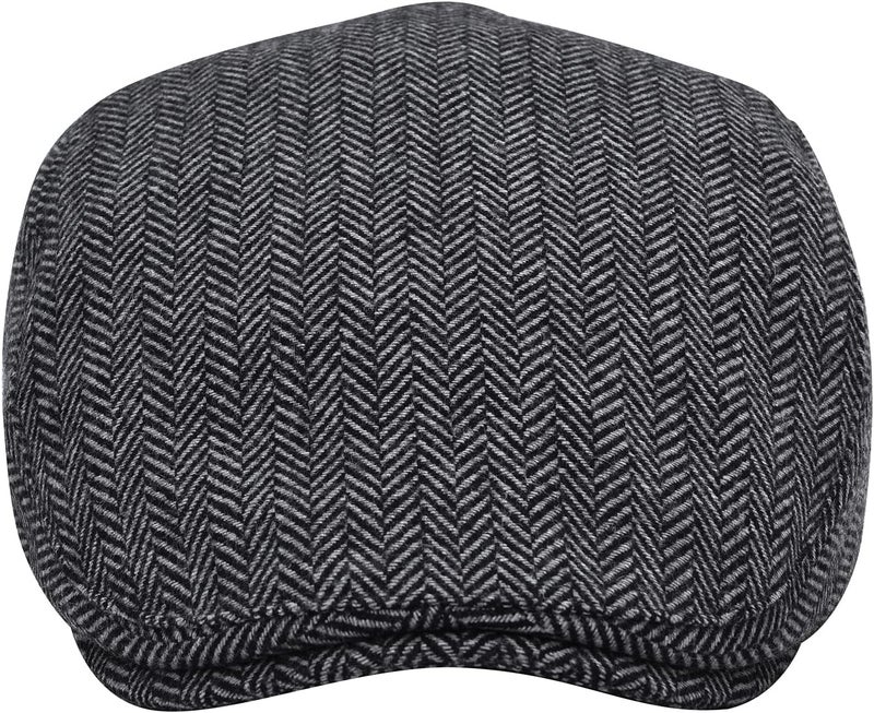 STARANCE Men's Flat Cap Wool Tweed Driving Irish Newsboy Hat - Image 4