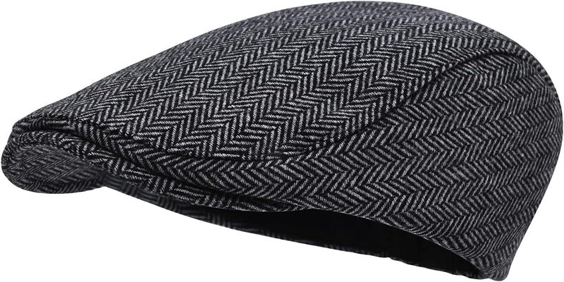 STARANCE Men's Flat Cap Wool Tweed Driving Irish Newsboy Hat - Image 1