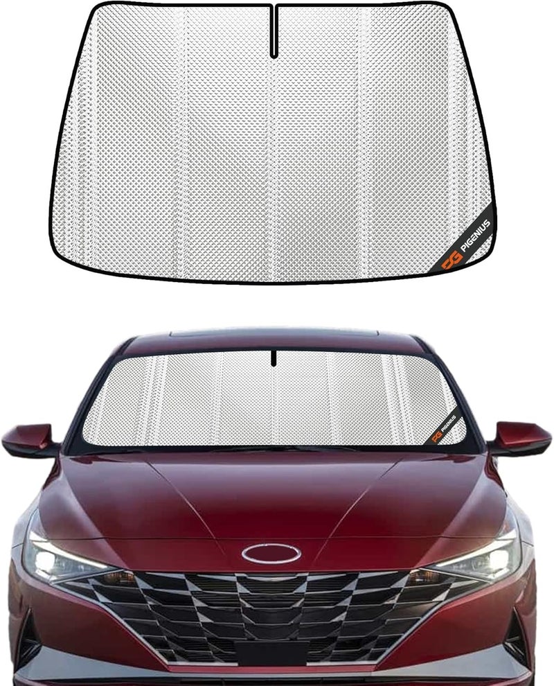 Pigenius Windshield Sun Shade for 2021-2025 Hyundai Elantra - Full Front Window Coverage - Image 1