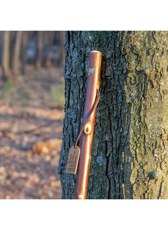 Brazos Rustic Wood Walking Stick, Maple, Traditional Style Handle, for Men & Women, Made in the USA, 55" - Image 2