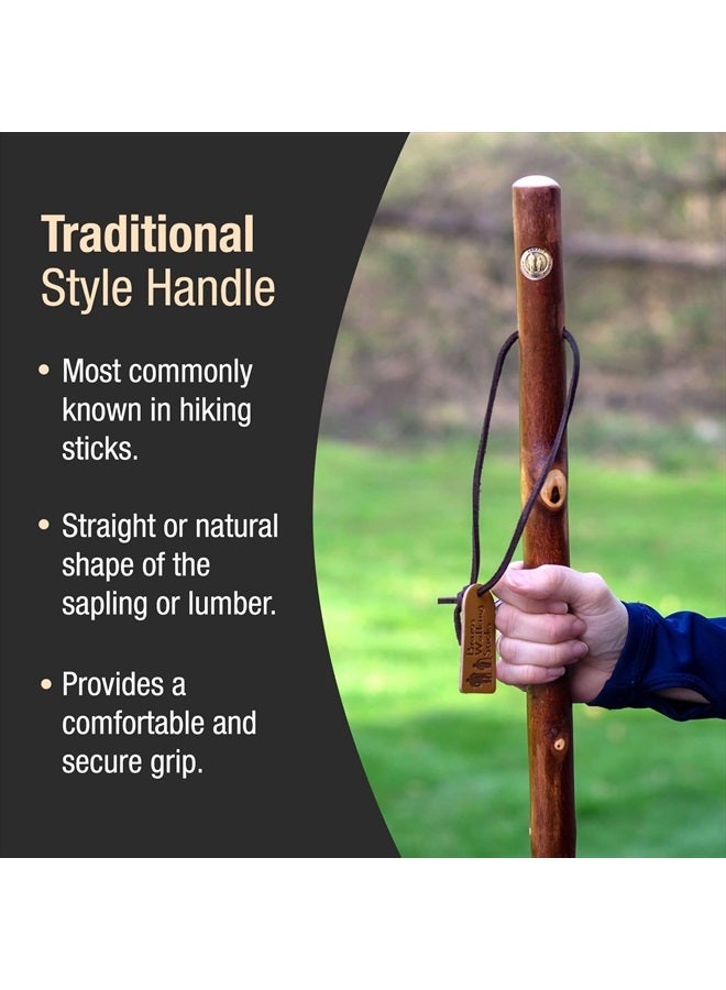 Brazos Rustic Wood Walking Stick, Maple, Traditional Style Handle, for Men & Women, Made in the USA, 55" - Image 4