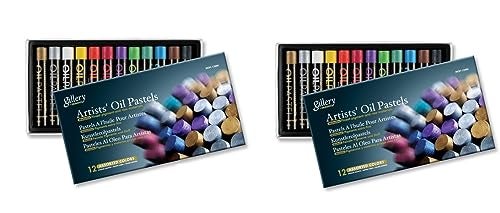 Mungyo Gallery Oil Pastels Cardboard Box Set of 12 Standard - Metallic Colors - Image 1