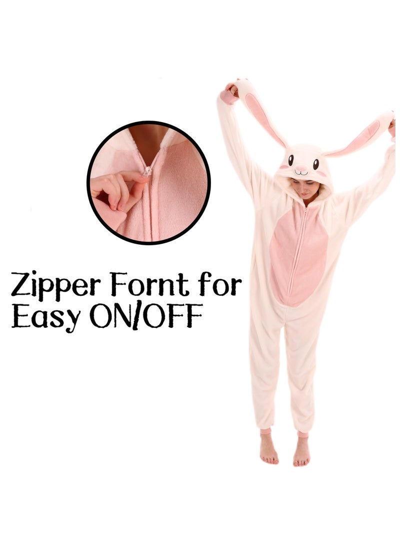 Snug Fit Unisex Adult Onesie Pajamas,  Cosplay Animal One Piece Halloween Costume Sleepwear Homewear  - Image 3