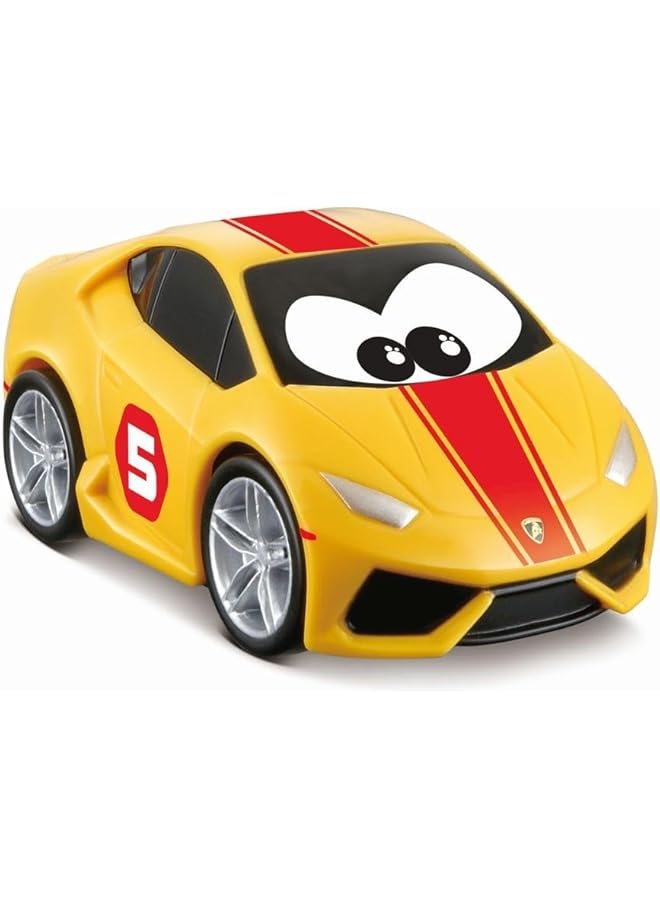 بي بي جونيور لعبة سيارة بوش آند ريس لامبورجيني هوراكان كوبيه باللون الأصفر والأزرق والأخضر - Image 1