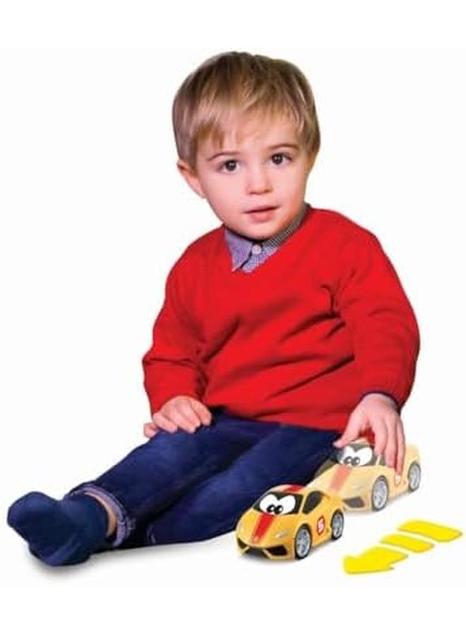 بي بي جونيور لعبة سيارة بوش آند ريس لامبورجيني هوراكان كوبيه باللون الأصفر والأزرق والأخضر - Image 2